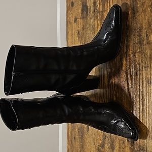 Antonio Melani Black Leather Boots